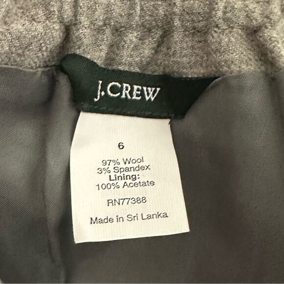 J. Crew Sidewalk Wool Skirt size US 6 Smocked Elastic High waist Pockets - Picture 2 of 12